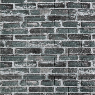 Декоративна 3D панель самоклейка 700х770х5мм Цегла сіра Катеринославська (042) SW-00000039