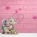 Декоративна 3D панель самоклейка 700х770х5мм Кульбабка (світло-рожевий цегла) (022) SW-00000023