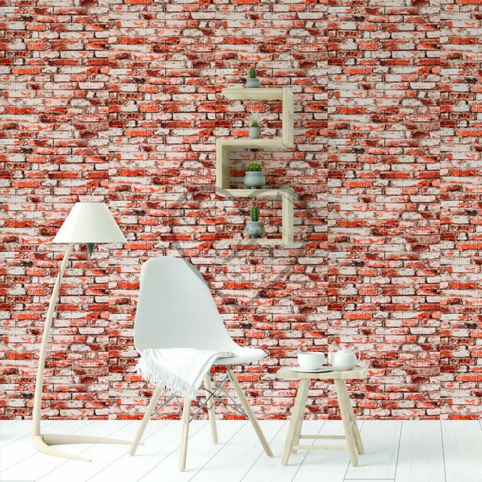 Декоративна 3D панель 700х770х4мм Червоно-біла цегла (341) SW-00000533 Декоративна 3D панель 700х770х4мм Червоно-біла цегла (341) SW-00000533