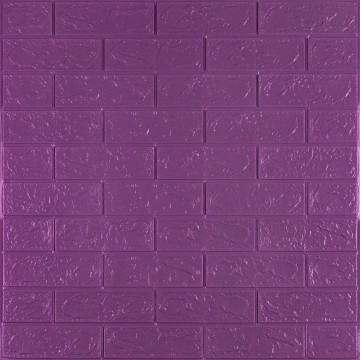 3D панель самоклеюча 700х770х3мм цегла Фіолетова (016-3) SW-000003248