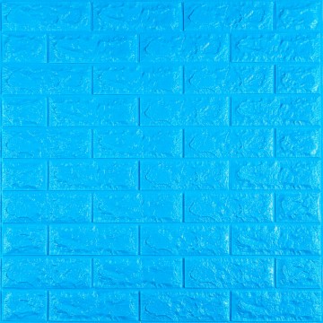 3D панель самоклеюча 700х770х7мм цегла Синій (003-7) SW-00000060