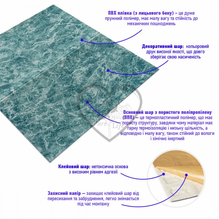 Декоративна 3D панель самоклейка 700х700х4мм Морська мармурова плитка (362) SW-00000530 Декоративна 3D панель самоклейка 700х700х4мм Морська мармурова плитка (362) SW-00000530