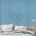 Самоклеючі шпалери 2800х500х1,5мм Блакитний з білим YM-03 BLUE WHITE SW-00001326