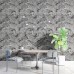Самоклеюча декоративна 3D панель Камінь чорно-білий мармур 700х700х7мм (154) SW-00000219