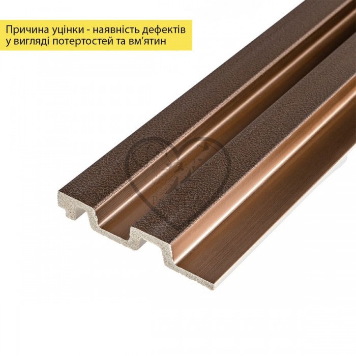 Рейка декоративная PS 2900х117х20мм Под коричневую кожу с бронзой SW-00002147- Рейка декоративная PS 2900х117х20мм Под коричневую кожу с бронзой SW-00002147-
